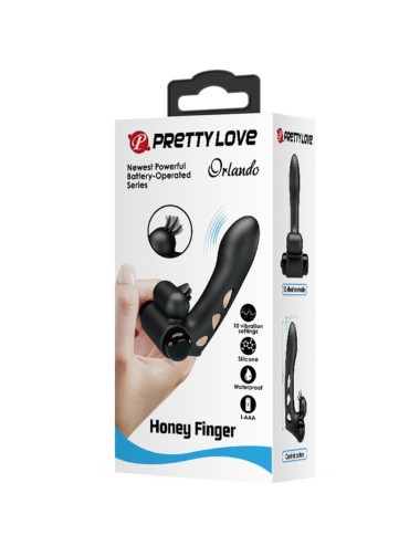 PRETTY LOVE - ORLANDO FUNDA DE DEDO VIBRADOR NEGRO