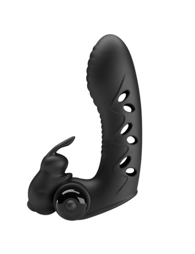 PRETTY LOVE - VANCE FUNDA DEDO VIBRADOR CONEJO NEGRO