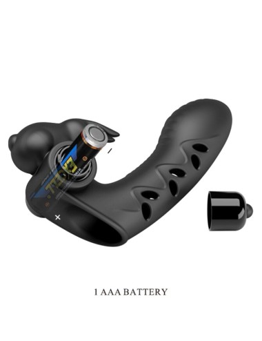 PRETTY LOVE - VANCE FUNDA DEDO VIBRADOR CONEJO NEGRO