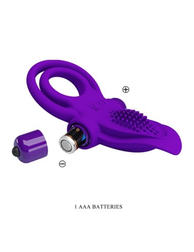 PRETTY LOVE - ANILLO VIBRADOR PARA PENE MORADO