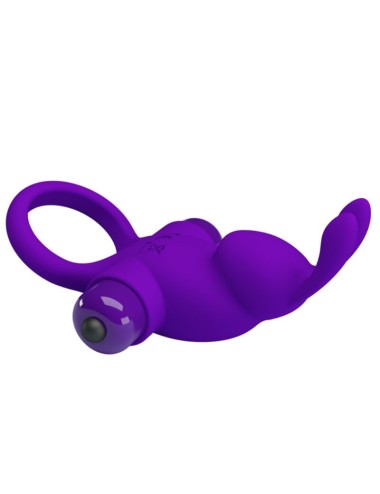 PRETTY LOVE - ANILLO VIBRADOR I CONEJO PARA PENE MORADO
