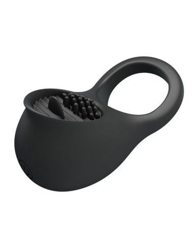 PRETTY LOVE - ANILLO VIBRADOR PARA PENE CON LENGUA NEGRO