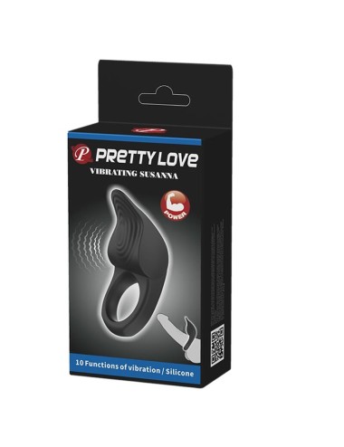 PRETTY LOVE - SUSANNA ANILLO VIBRADOR PARA PENE NEGRO