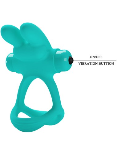 PRETTY LOVE - DANTE ANILLO VIBRADOR RABBIT VERDE