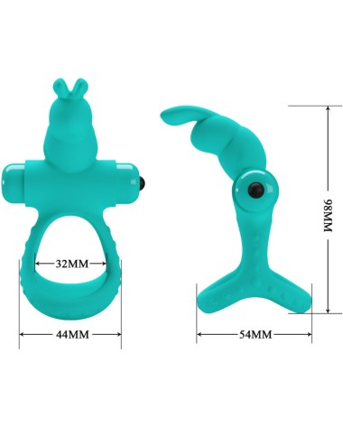 PRETTY LOVE - FIGGY ANILLO VIBRADOR RABBIT VERDE