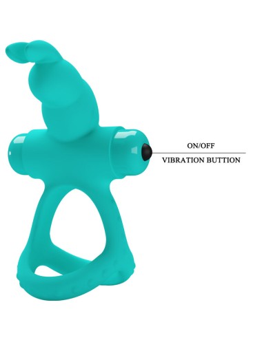 PRETTY LOVE - FIGGY ANILLO VIBRADOR RABBIT VERDE