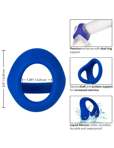 ADMIRAL - COCK BALL DOBLE ANILLO AZUL