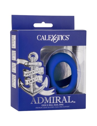 ADMIRAL - COCK BALL DOBLE ANILLO AZUL