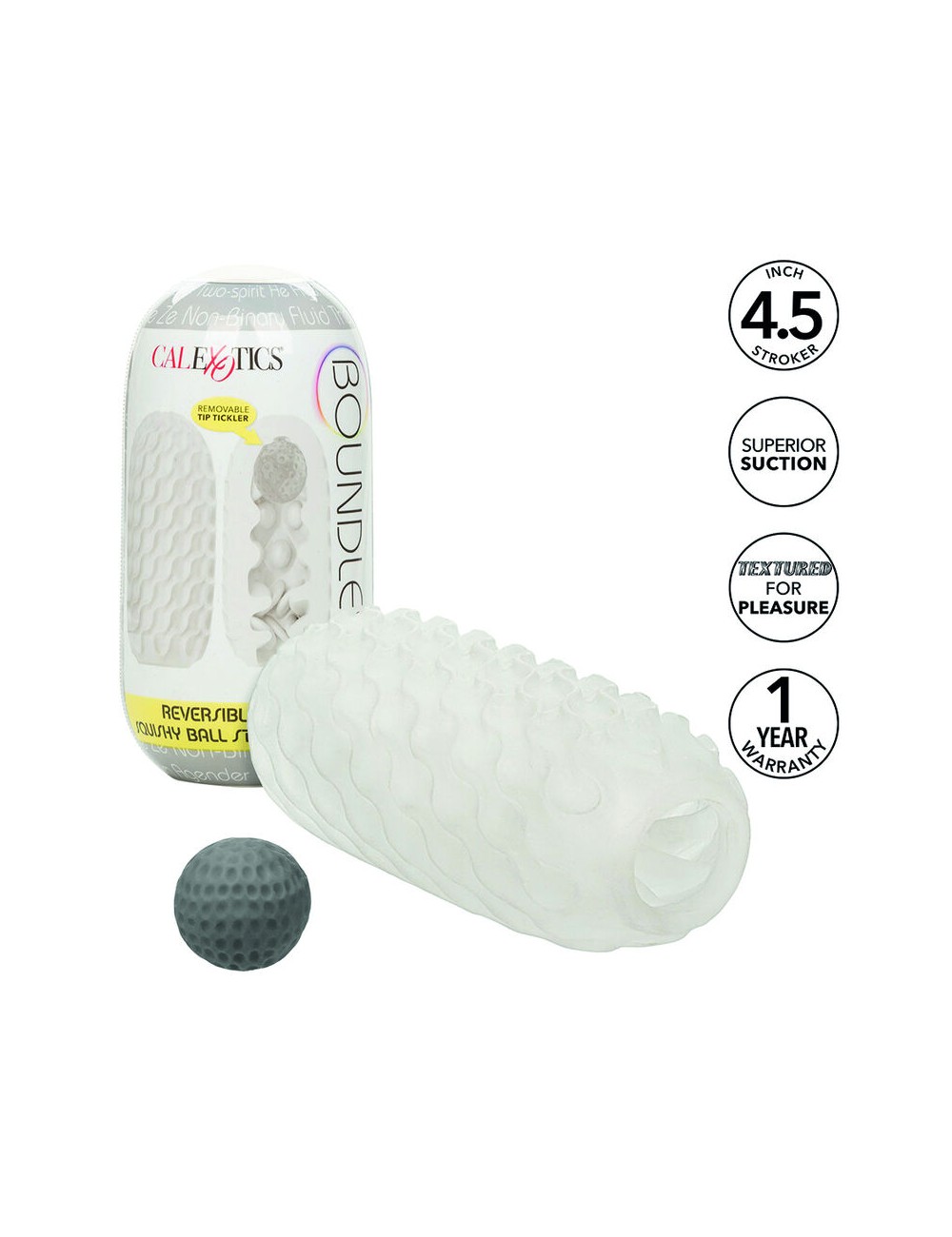 CALIFORNIA EXOTICS - BOUNDLESS STROKER BLANDO REVERSIBLE GRIS