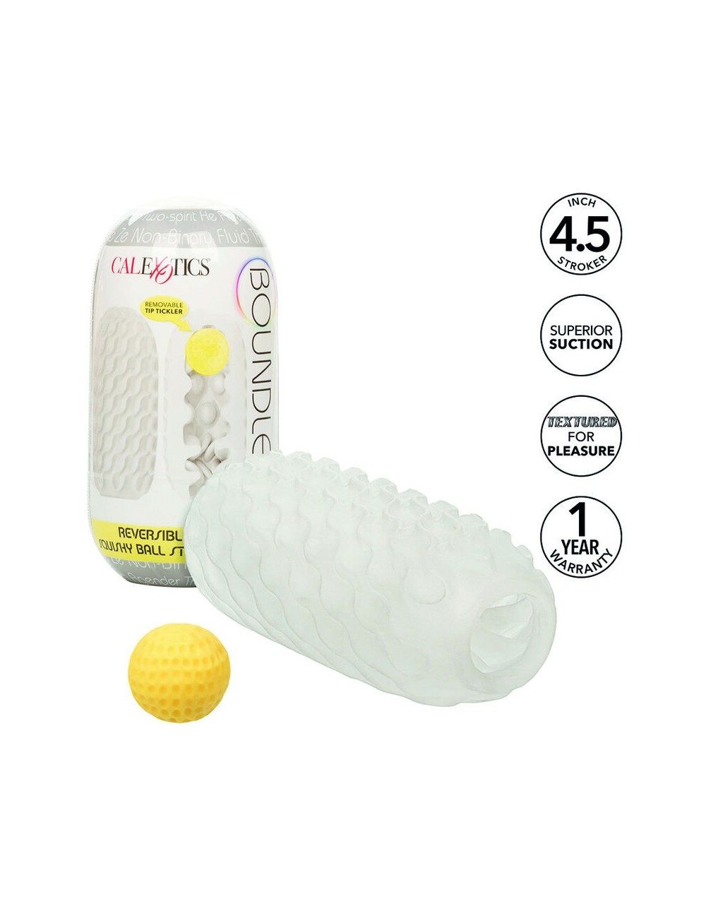 CALIFORNIA EXOTICS - BOUNDLESS STROKER BLANDO REVERSIBLE AMARILLO