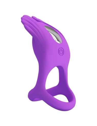 PRETTY LOVE - ANILLO VIBRADOR SILAS 7 VIBRACIONES SILICONA LILA