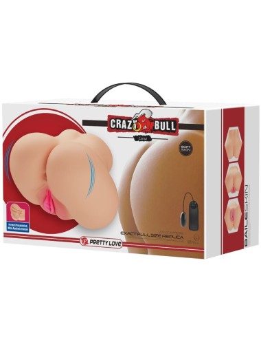 CRAZY BULL - VAGINA Y ANO REALISTICOS VIBRADOR LUNA