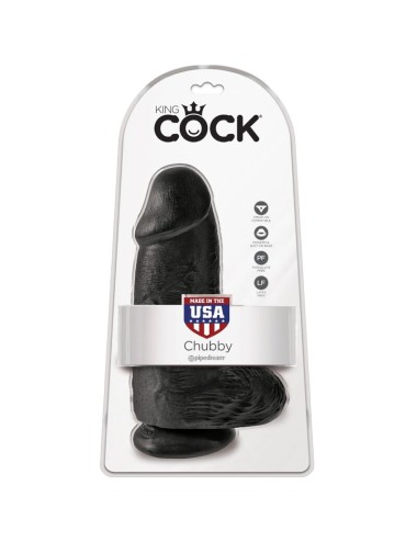 KING COCK - PENE REALISTICO CHUBBY 23 CM NEGRO