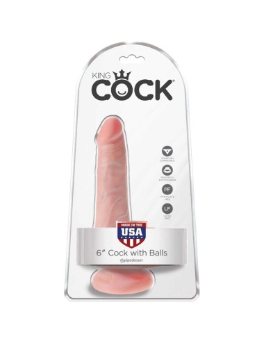 KING COCK - PENE REALISTICO CON TESTICULOS 13.5 CM NATURAL