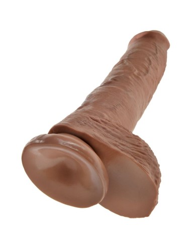 KING COCK - PENE REALISTICO CON TESTICULOS 19.8 CM CARAMELO