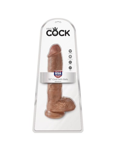 KING COCK - PENE REALISTICO CON TESTICULOS 19.8 CM CARAMELO