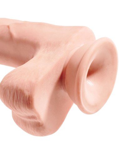 KING COCK - PENE REALISTICO 3D CON TESTICULOS 24.8 CM NATURAL