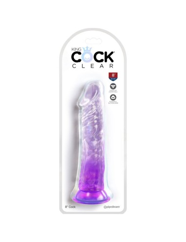 KING COCK - CLEAR PENE REALISTICO 19.7 CM MORADO