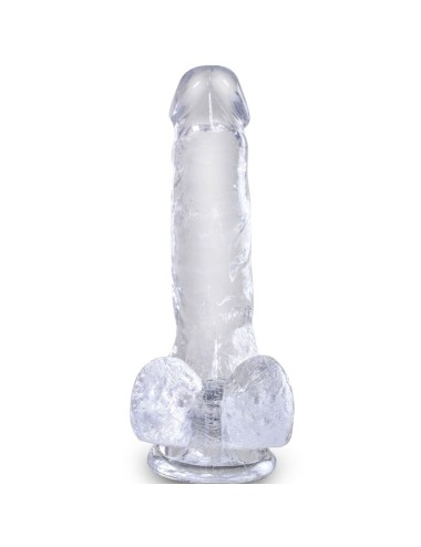 KING COCK - CLEAR PENE REALISTICO CON TESTICULOS 13.5 CM TRANSPARENTE