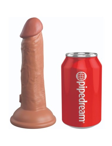 KING COCK - ELITE DILDO REALISTICO SILICONA 15.2 CM CARAMELO