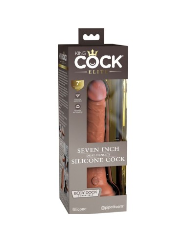 KING COCK - ELITE DILDO REALISTICO SILICONA 17.8 CM CARAMELO