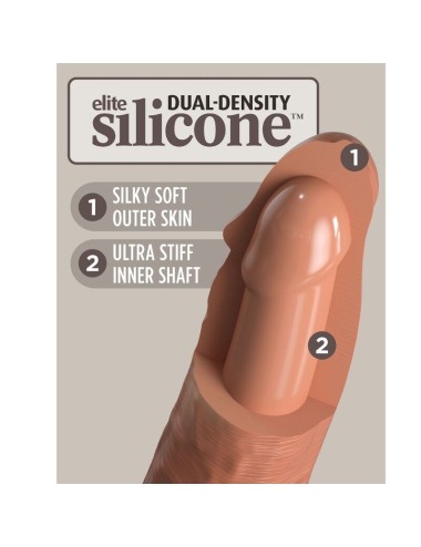 KING COCK - ELITE DILDO REALISTICO SILICONA 20.3 CM CARAMELO