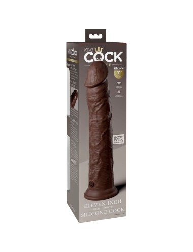 KING COCK - ELITE DILDO REALISTICO SILICONA 28 CM MARRON