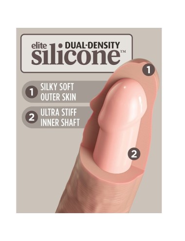 KING COCK - ELITE DILDO REALISTICO VIBRADOR & SILICONA CONTROL REMOTO 23 CM