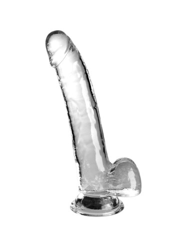 KING COCK - CLEAR DILDO CON TESTICULOS 20.3 CM TRANSPARENTE