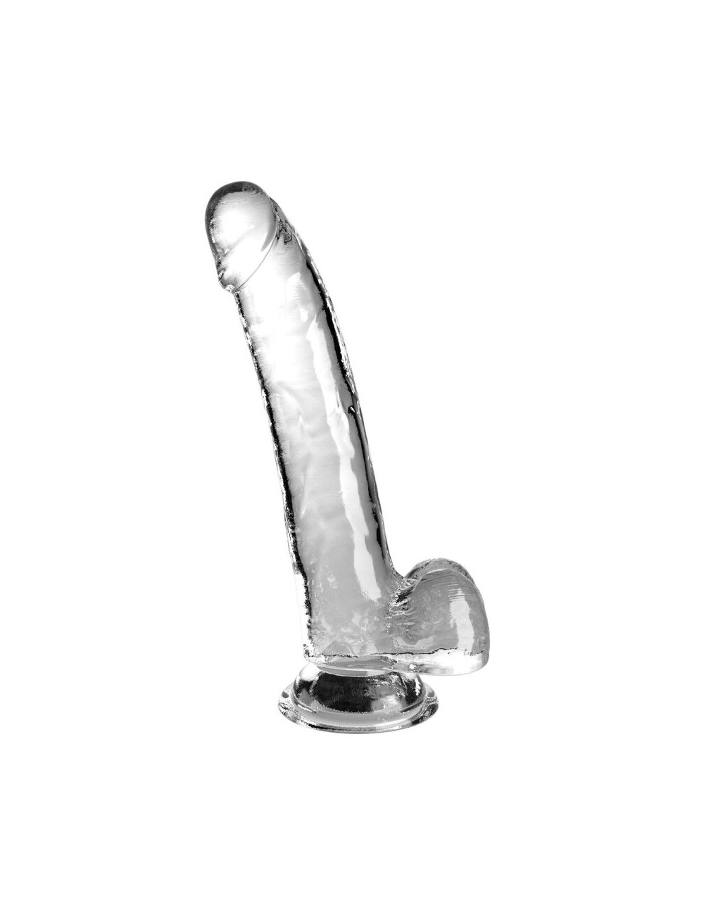 KING COCK - CLEAR DILDO CON TESTICULOS 20.3 CM TRANSPARENTE