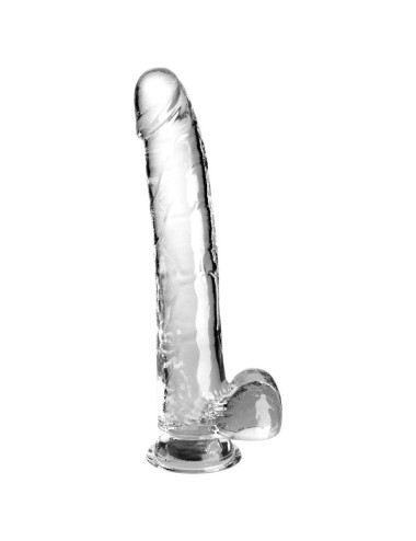 KING COCK - CLEAR DILDO CON TESTICULOS 24.8 CM TRANSPARENTE