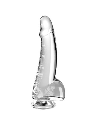 KING COCK - CLEAR DILDO CON TESTICULOS 15.2 CM TRANSPARENTE