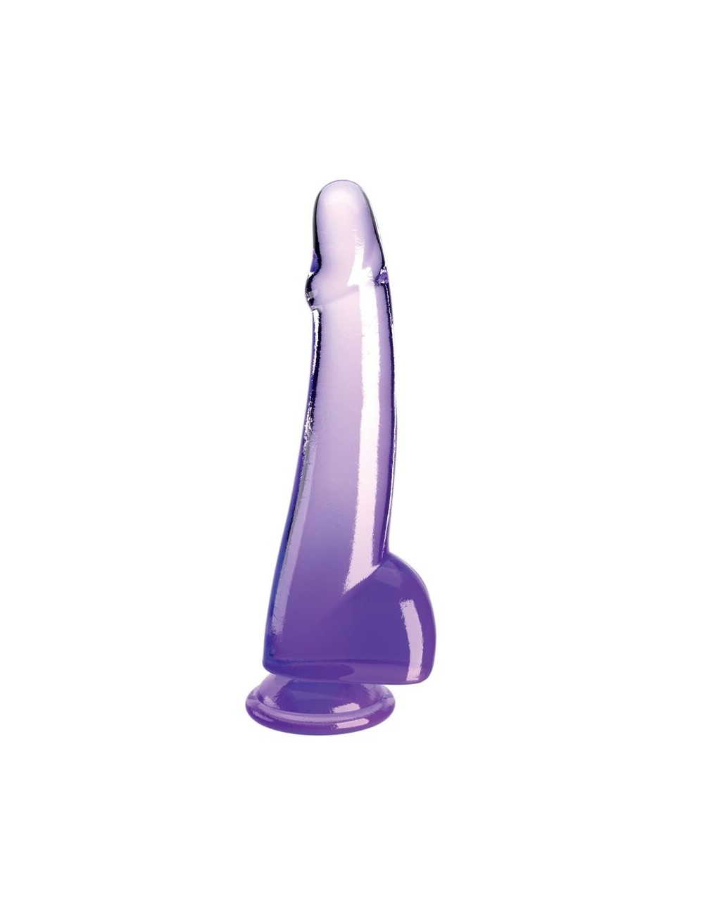 KING COCK - CLEAR DILDO CON TESTICULOS 19 CM MORADO KING COCK - CLEAR DILDO CON TESTICULOS 19 CM MORADO