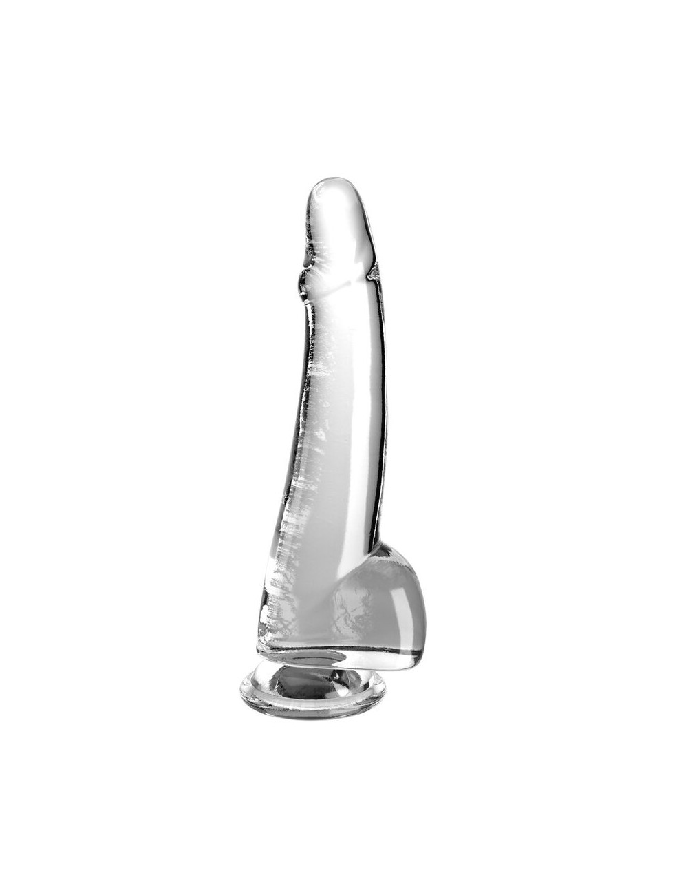 KING COCK - CLEAR DILDO CON TESTICULOS 19 CM TRANSPARENTE