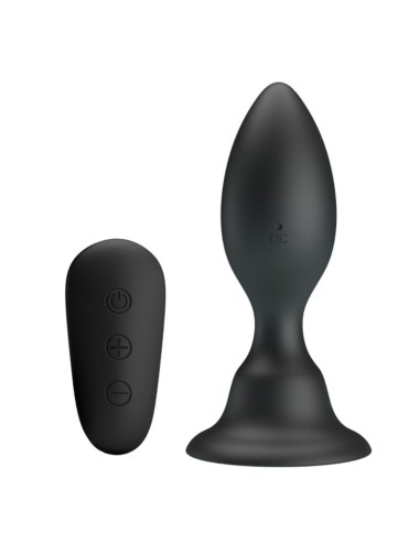 MR PLAY - PLUG ANAL CON VIBRACION NEGRO CONTROL REMOTO