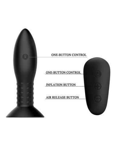MR PLAY - PLUG CON BOLAS ROTADORAS NEGRO CONTROL REMOTO