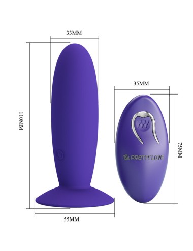 PRETTY LOVE - YOUTH PLUG ANAL VIBRADOR CONTROL REMOTO VIOLETA