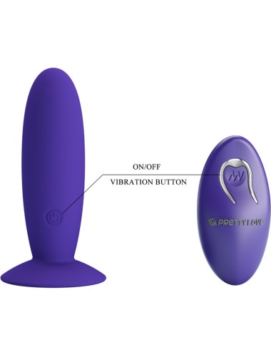 PRETTY LOVE - YOUTH PLUG ANAL VIBRADOR CONTROL REMOTO VIOLETA