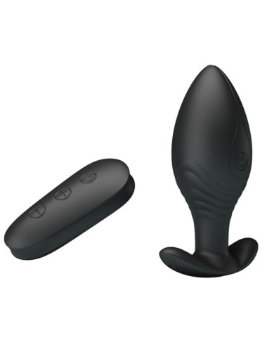 PRETTY LOVE - REGINA PLUG ANAL VIBRADOR RECARGABLE NEGRO