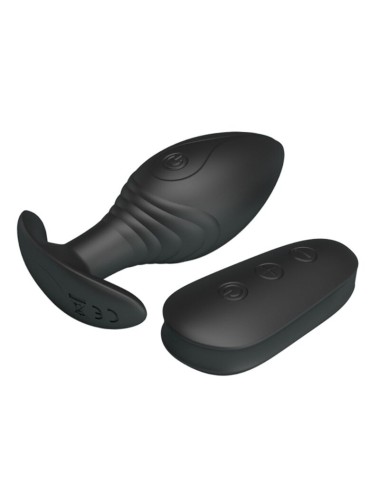 PRETTY LOVE - REGINA PLUG ANAL VIBRADOR RECARGABLE NEGRO