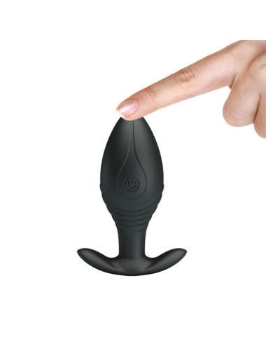 PRETTY LOVE - REGINA PLUG ANAL VIBRADOR RECARGABLE NEGRO