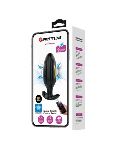 PRETTY LOVE - JEFFERSON PLUG ANAL CONTROLADO POR APP NEGRO