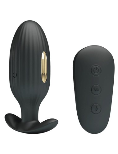 PRETTY LOVE - KELLY PLUG ANAL VIBRADOR RECARGABLE NEGRO