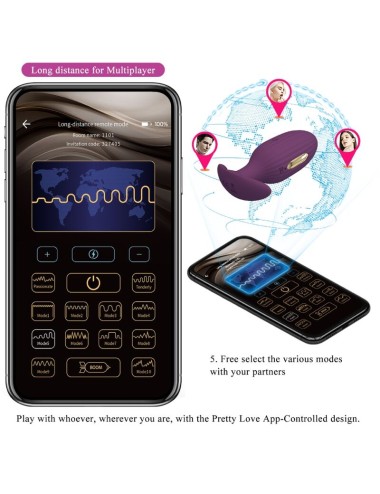 PRETTY LOVE - JEFFERSON PLUG ANAL CONTROLADO POR APP LILA