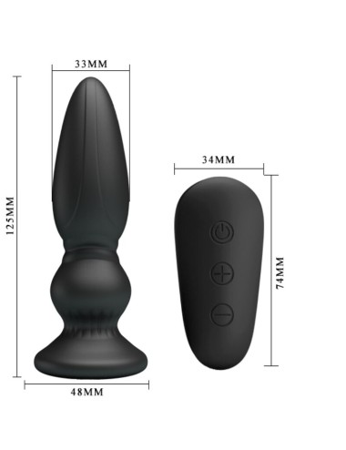MR PLAY - VIBRADOR POTENTE CONTROL REMOTO ANAL PLUG NEGRO