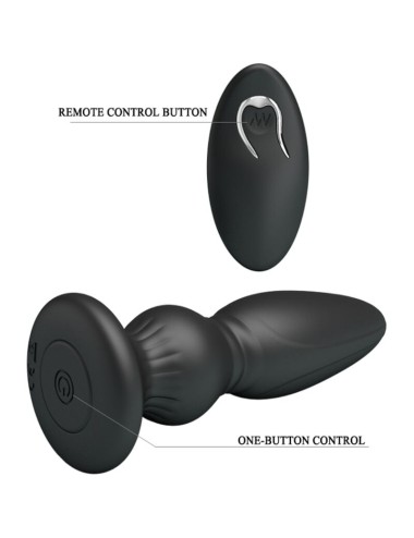 MR PLAY - VIBRADOR POTENTE CONTROL REMOTO ANAL PLUG NEGRO