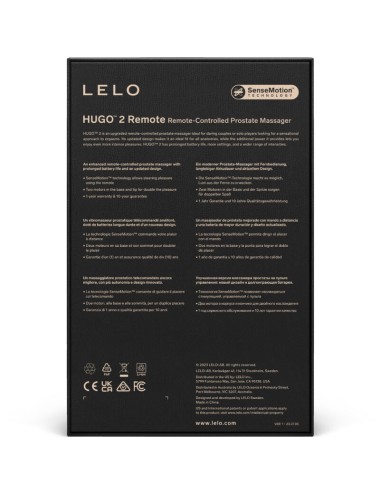 LELO - HUGO 2 MASAJEADOR DE PROSTATA CONTROL REMOTO NEGRO
