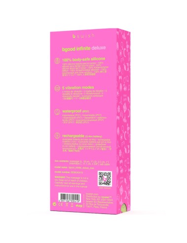 B SWISH - BGOOD INFINITE DELUXE VIBRADOR RECARGABLE SILICONA ROSA