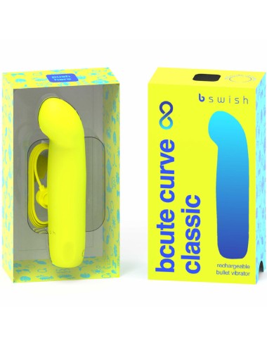 B SWISH - BCUTE CURVE INFINITE CLASSIC VIBRADOR RECARGABLE SILICONA AMARILLO