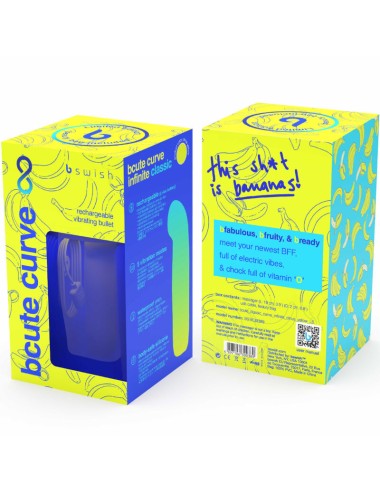 B SWISH - BCUTE CURVE INFINITE CLASSIC EDICION LIMITADA VIBRADOR RECARGABLE SILICONA AMARILLO